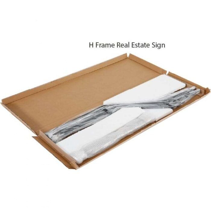 H FRAME REAL ESTATE SIGN – BLACK - Image 3