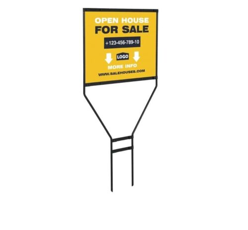 H FRAME REAL ESTATE SIGN – BLACK