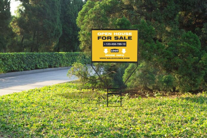 H FRAME REAL ESTATE SIGN – BLACK - Image 2