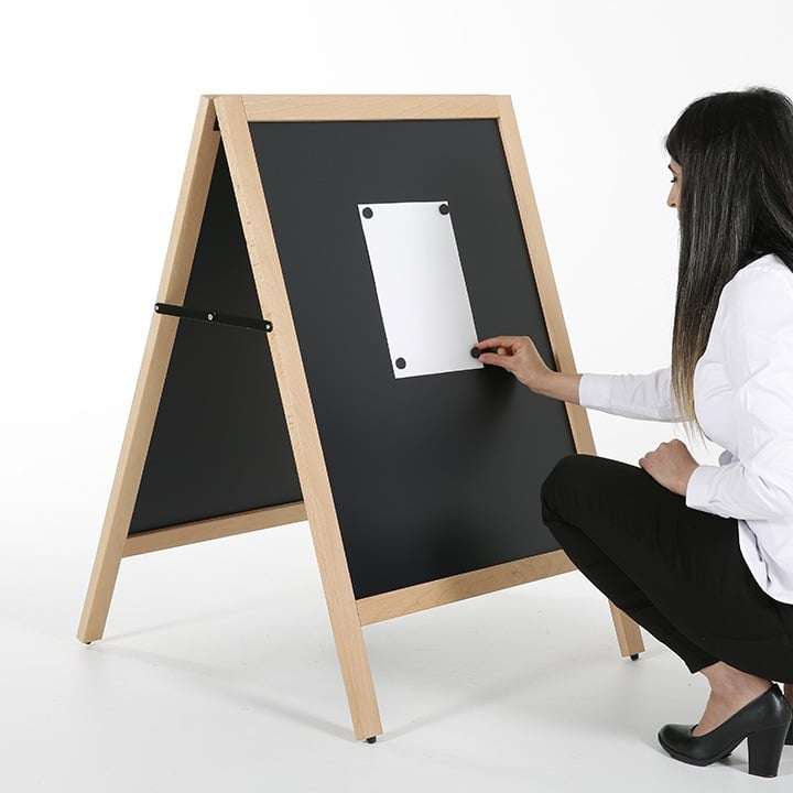 Large Outdoor Wooden Blackboard a Frame Sydney size 780 mm x 590 mm - Image 7